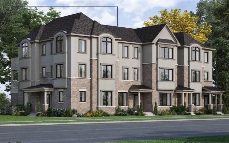 Freehold Rear-Lane Townhome elevation A